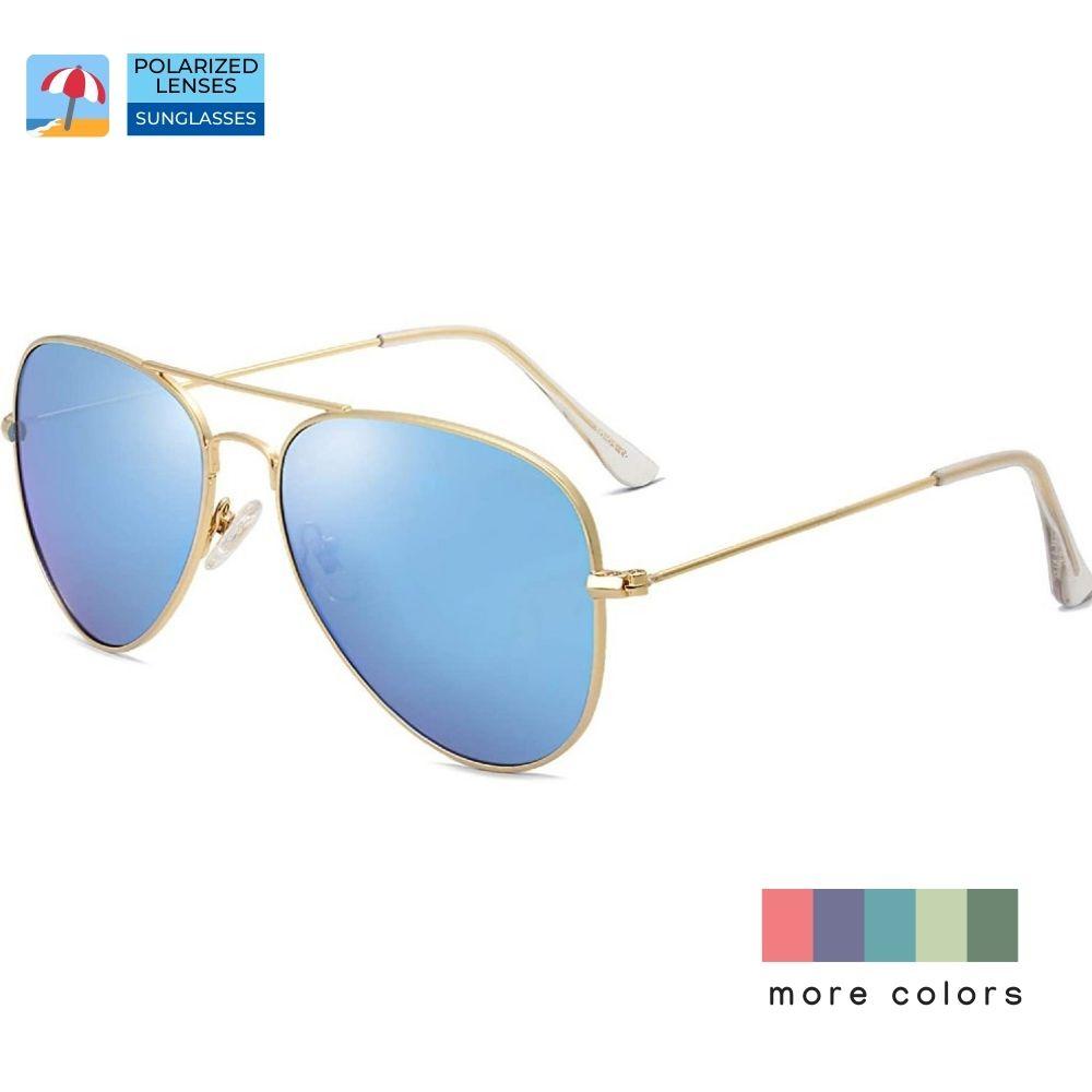 Polarized Aviator Sunglasses Men Women UV Blocking Metal Frame