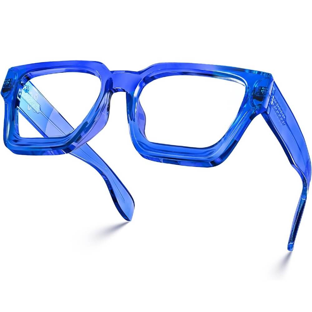 Blue Light Blocking Glasses for Computer Gaming Oversized Frame - Marbles