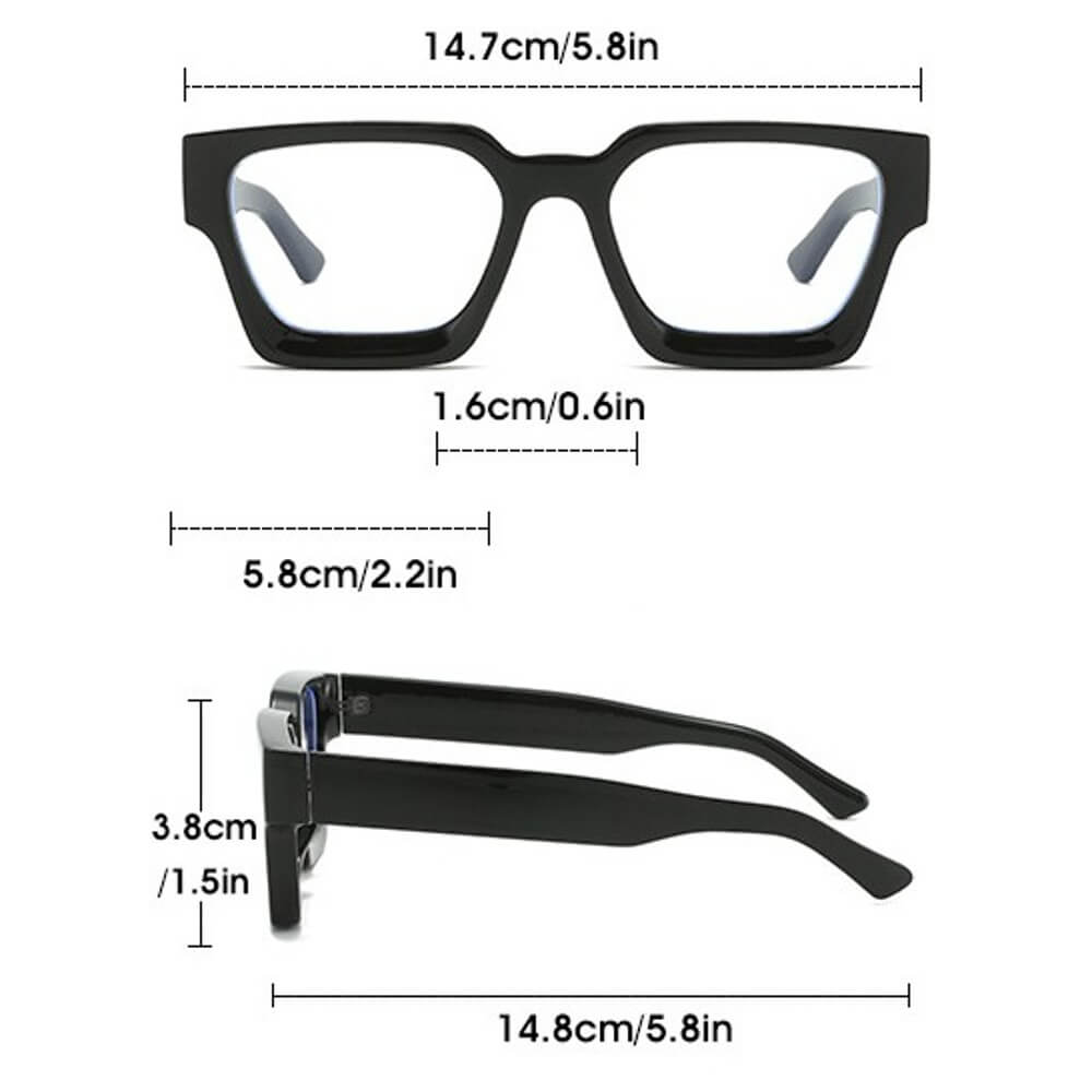 Blue Light Blocking Glasses for Computer Gaming Oversized Frame - Marbles