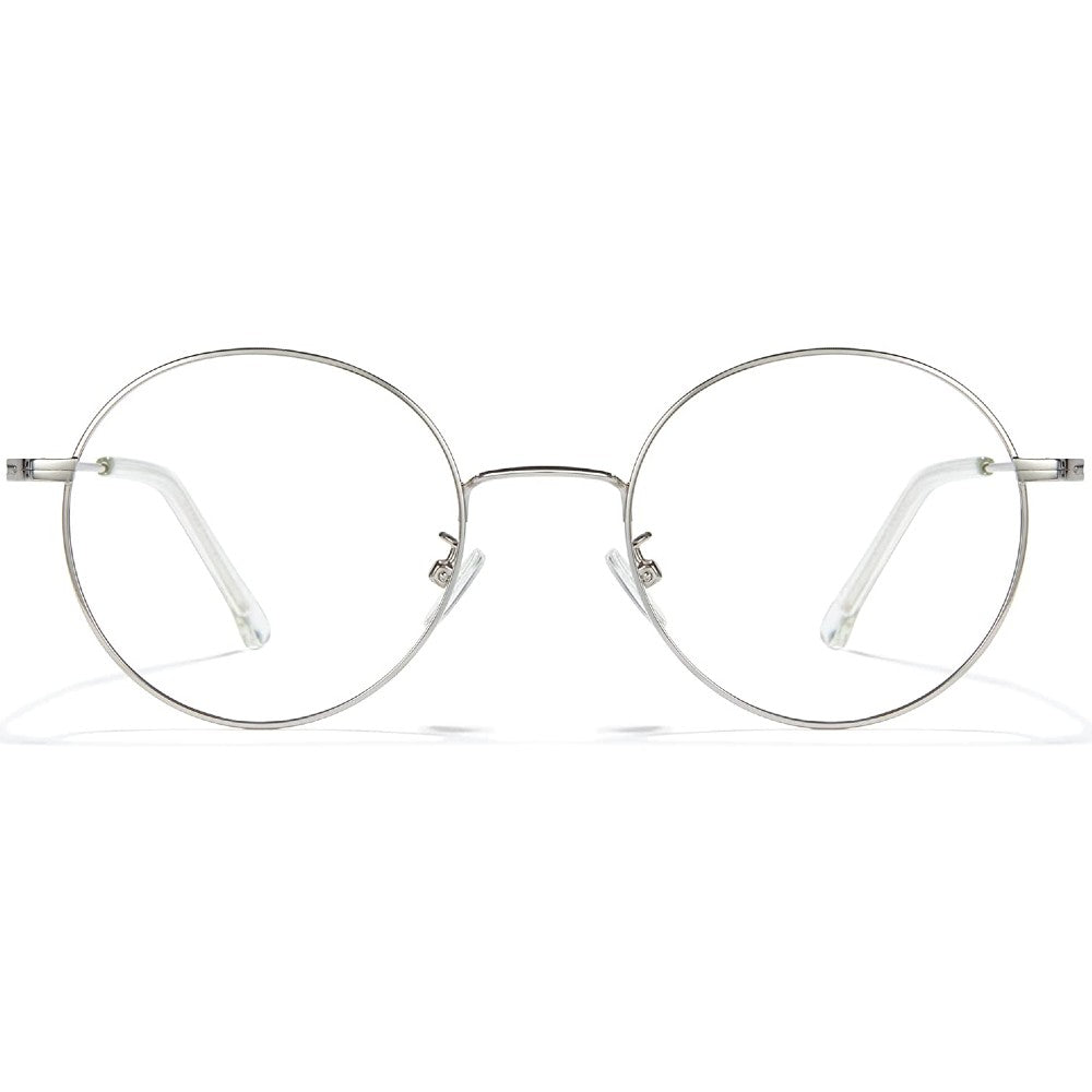 Blue Light Glasses Computer Eyewear Round Metal Frame Clear Lens - PeeWee