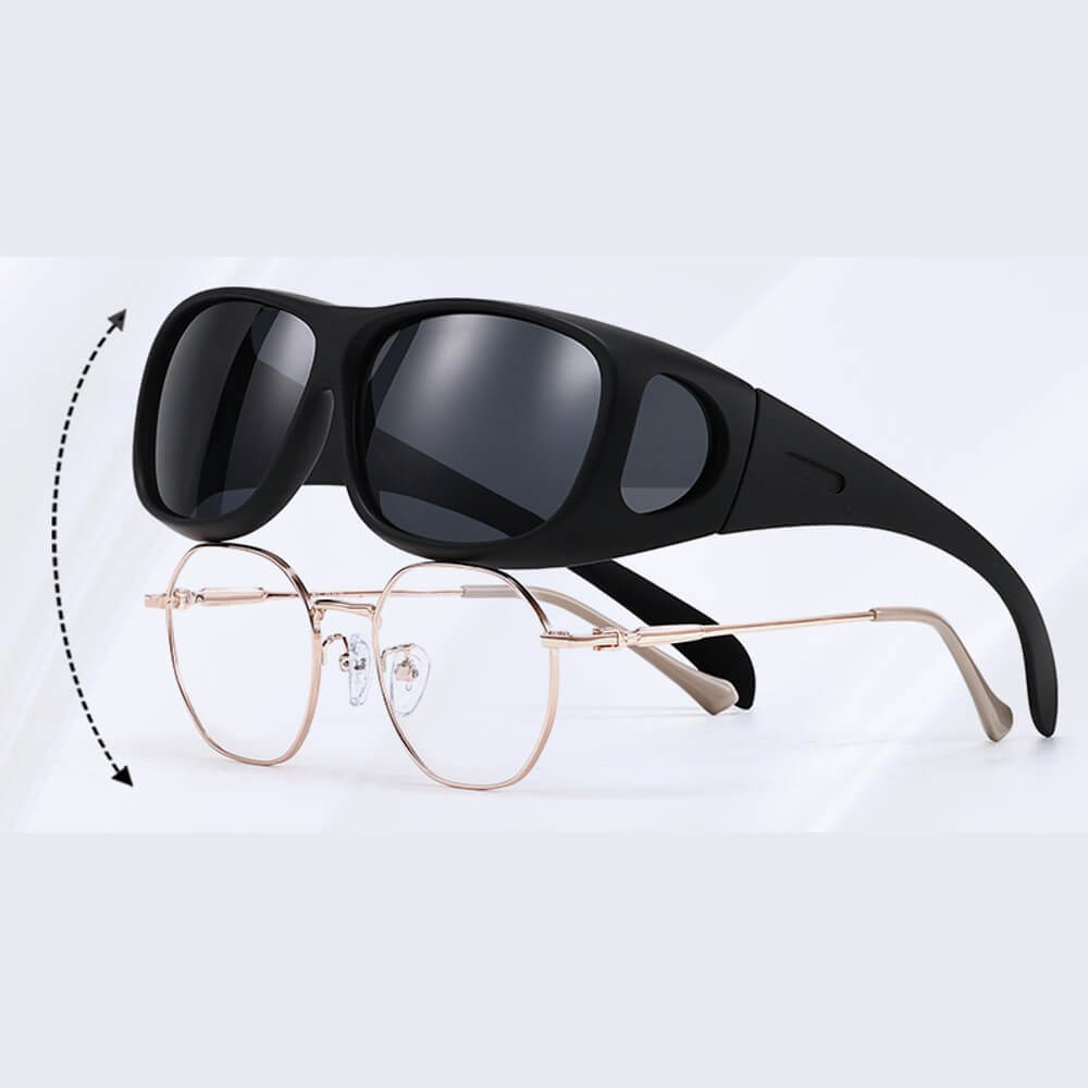 Fit Over Glasses Sunglasses Polarized UV400 Protection Wrap Over Glasses Oversize Frame