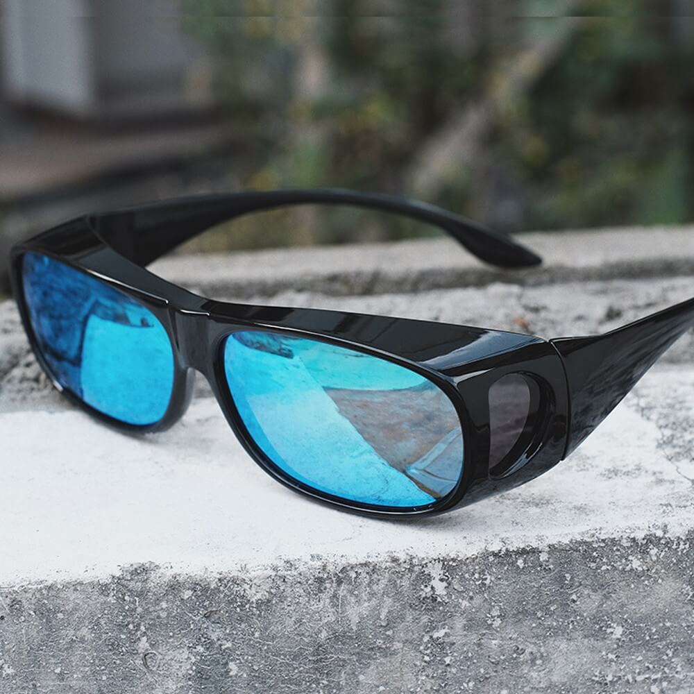 Fit Over Glasses Sunglasses Polarized UV400 Protection Wrap Over Glasses Oversize Frame