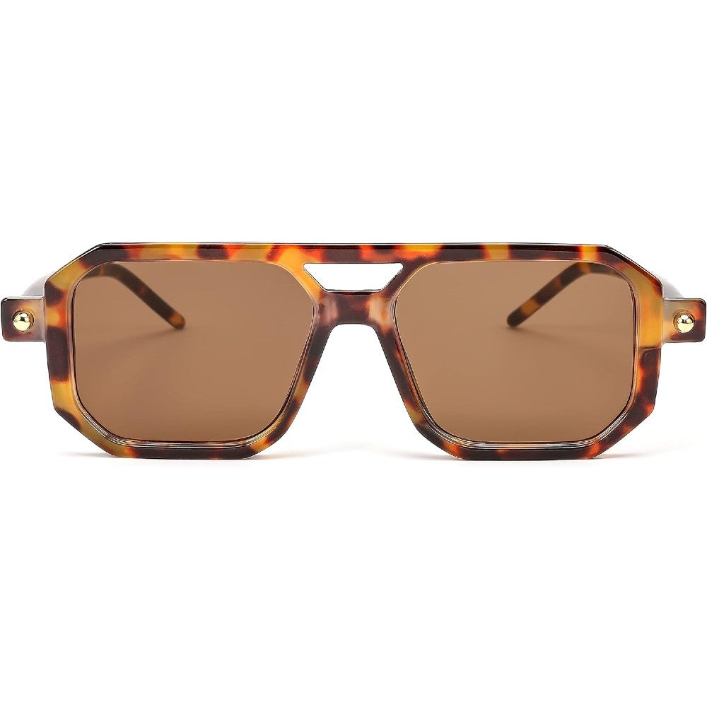 Vintage Square 70s Aviator Sunglasses Classic Retro Stylish Frame for Women and Men
